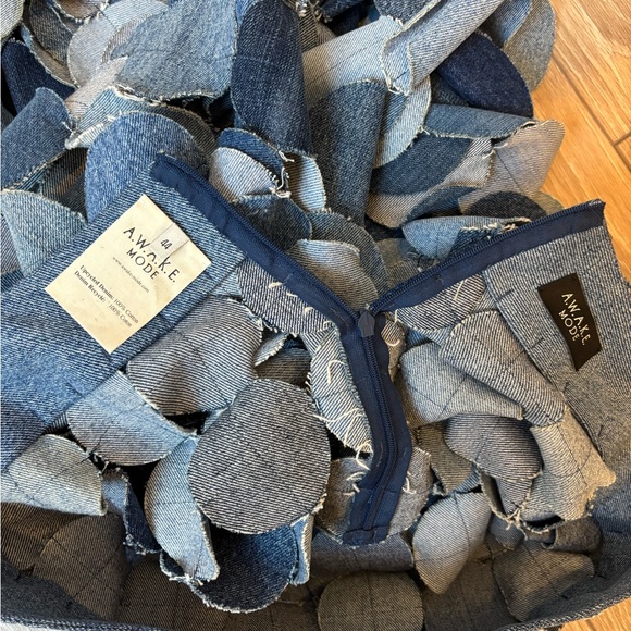 A.W.A.K.E. MODE Upcycled Denim Circle Skirt - Picture 4 of 6